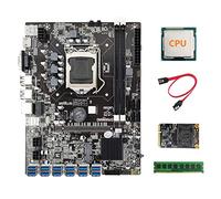 Jojomino B75 ETH Mining Scheda Madre 12XPCIE a USB con CPU+DDR3 4 GB 1600 Mhz RAM+MSATA SSD 64G+SATA BTC Minatore Scheda Madre