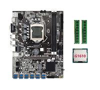 Jojomino B75 ETH Mining Scheda Madre 12XPCIE a USB con G1610 CPU+2XDDR3 4 GB 1600 Mhz Memoria RAM B75 USB BTC Miner Scheda Madre