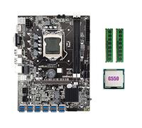 Jojomino B75 ETH Mining Scheda Madre 12XPCIE a USB con G550 CPU+2XDDR3 4 GB 1600 Mhz Memoria RAM B75 USB BTC Miner Scheda Madre