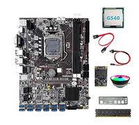 Jojomino B75 ETH Mining Scheda Madre 12XPCIE a USB+G540 CPU+DDR3 8 GB RAM+128G SSD+Ventilatore RGB+ SATA+Interruttore +Baffle