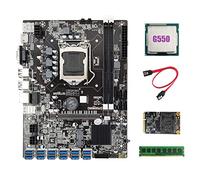 Jojomino B75 ETH Mining Scheda Madre 12XPCIE a USB+G550 CPU+DDR3 4 GB 1600 Mhz RAM+MSATA SSD 64G+SATA BTC Minatore Scheda Madre