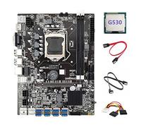 Jojomino B75 ETH Mining Scheda Madre 8XUSB Adattatore+G530 CPU+2XSATA +4PIN a SATA LGA1155 B75 USB Minatore Scheda Madre