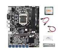 Jojomino B75 ETH Mining Scheda Madre+CPU+Baffle+ SATA+Interruttore +Grasso Termico 12XPCIE a USB3.0 B75 BTC Minatore Scheda Madre