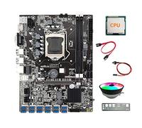 Jojomino B75 USB ETH Mining Scheda Madre+CPU+Baffle+ SATA+ Interruttore+Ventilatore RGB 12XPCIE a USB3.0 B75 BTC Scheda Madre