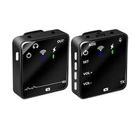 Jojomino Lavalier Microfono 1 Trascina 1 Professionale Live Streaming Intervista Microfono Fili per Telefono Computer Camera