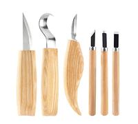 Jojomino Set di 6 pezzi per intagliare il legno, in acciaio , per principianti, per adulti e bambini, set per intagliare il legno