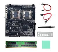 Jojomino X99 Dual CPU Scheda Madre+DDR4 4G RECC RAM+ SATA+Pad Termico LGA 2011 PCI-E16X 8XDDR4 Slot X99 X8 per ALEO Mining