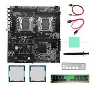 Jojomino X99 Dual CPU Server Scheda Madre Computer Scheda Madre+2XE5 2620 V3 CPU+DDR4 4G RECC RAM+SATA +Pad Termico LGA 2011 8XDDR4 Slot per ALEO Mining