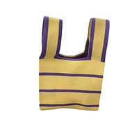 Jojomis Borsa A Spalla A Maglia A Coste Stile Urbano Leggero,Giallo