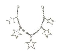 jojomis Catena per lacci delle scarpe, per borse e scarpe, per matrimoni, feste di compleanno, bomboniere, in acciaio inox, design a stella a cinque punte, 28 cm