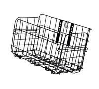jojomis Cestino pieghevole per manubrio della bicicletta, resistente, capacità di carico 30 kg, 34 x 19,3 x 22,4 cm, montaggio frontale pieghevole