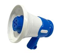 jojomis Mega, mini megafono portatile con funzione di registrazione, per tifosi di cheerleader, trapano, sport all'aria aperta, blu
