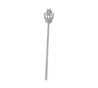jojomis Scettro di strass con corona decorativa per costume da principessa principe principessa accessorio per festa di compleanno matrimonio 51 cm - argento