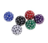 Jojomis Set di 6 dadi poliedrici D60 - Dadi a 60 lati per giochi di ruolo da tavolo, set di dadi unici e durevoli per giochi di ruolo da tavolo