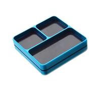 jojomis Vassoio portautensili in metallo, organizer per riparazione telefoni, apparecchiature elettroniche e auto radiocomandate, 9,5 x 9,5 cm, azzurro