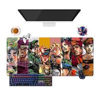 JoJo's Bizarre Adventure - Tappetino per mouse impermeabile extra large | base in gomma antiscivolo per PC, portatile, e-Sport (4, 35.4" × 15.7" × 0.12")