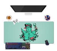 JoJo's Bizarre Adventure - Tappetino per mouse impermeabile extra large | base in gomma antiscivolo per PC, portatile, e-Sport (1, 35.4" × 15.7" × 0.12")