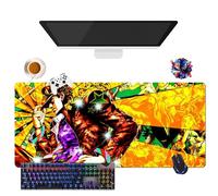 JoJo's Bizarre Adventure - Tappetino per mouse impermeabile extra large | base in gomma antiscivolo per PC, portatile, e-Sport (5, 35.4" × 15.7" × 0.12")