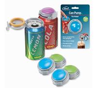 Jokari 2 Click Fizz Keeper Pompa e versatore per lattine da 340 ml, confezione da 4 conservanti di carbonatazione con tappo a pompa, per birra gassata e seltzer, tappo ermetico a prova di fuoriuscite