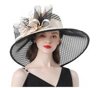 JokeLomple Cappelli da Sole a Tesa Larga con Cappello da Chiesa da Donna per l'uso del Cappello Fascinator del Tea Party di Nozze