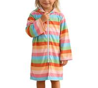 JokeLomple Costume da Bagno a Righe Colorsplash per Bambine con Cappuccio, Abbigliamento da Spiaggia Casual per Le Vacanze estive