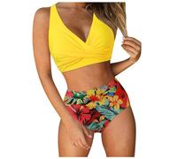 JokeLomple Costume Piscina Donna Due Pezzi - Costume Bagno Perizoma Brasiliano Bikini Brasiliana Push Up con Ferretto e Spalline Bikini Set Push Up Costumi Piscina Donna 2024 Costumi Mare Primavera