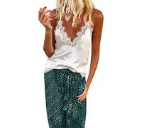 JokeLomple Elegante Canottiera Donna - Senza Manica Sottogiacca Camicette Canotta Senza Maniche Top Donna Top Donna in Raso Estiva Canotta Raso con Spalline Canottiera Sportiva per Donna Ragazze