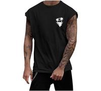 JokeLomple Estivo Smanicato Uomo Leggero - Canottiera Cotone e Lino Leggera Senza Maniche Estiva Canottiera Sportive Fitness Bodybuilding Canottiera Canotte Atletiche da Uomo per Lo Sport