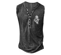 JokeLomple Estivo Smanicato Uomo Leggero - Spalla Larga Senza Maniche Canotte Compressione da Uomo Maglietta Slim Fit Traspirante e Antiodore Tagliata in Cotone Gilet Lavoro Uomo