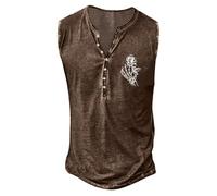 JokeLomple Estivo Smanicato Uomo Leggero - Spalla Larga Senza Maniche Canotte Compressione da Uomo Maglietta Slim Fit Traspirante e Antiodore Tagliata in Cotone Gilet Lavoro Uomo