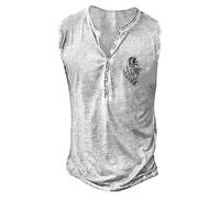 JokeLomple Estivo Smanicato Uomo Leggero - Spalla Larga Senza Maniche Canotte Compressione da Uomo Maglietta Slim Fit Traspirante e Antiodore Tagliata in Cotone Gilet Lavoro Uomo