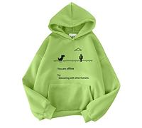 JokeLomple Felpa con Cappuccio da Donna - Maniche Lunghe Casual Comoda Pullover Oversize Sweatshirt Aesthetic Top Tinta Unita Hoodies per Uomo Donna Ragazza Ragazzo