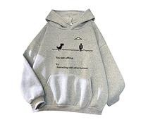 JokeLomple Felpa con Cappuccio da Donna - Maniche Lunghe Casual Comoda Pullover Oversize Sweatshirt Aesthetic Top Tinta Unita Hoodies per Uomo Donna Ragazza Ragazzo
