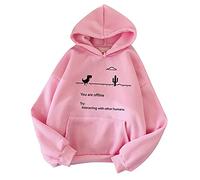 JokeLomple Felpa con Cappuccio da Donna - Maniche Lunghe Casual Comoda Pullover Oversize Sweatshirt Aesthetic Top Tinta Unita Hoodies per Uomo Donna Ragazza Ragazzo