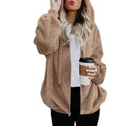 JokeLomple Felpa Donna con Cappuccio - Felpa con Zip Leggero Felpe Y2K Donna Pullover Oversize Sweatshirt Vintage Donna Felpe Hoodie con Tasche Tumblr Top Semplice Primavera Autunno