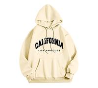 JokeLomple Felpa Donna con Zip - Casual Girocollo Felpa con Stampa Grafica Pullover con Tasca Tinta Unita Letter Stampa per Adolescenti e Ragazza Felpe con Cappuccio Y2k da Donna
