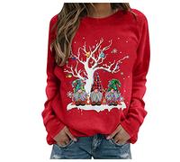JokeLomple Felpa Donna Natale - Oversize Pullover Maglione Natalizio Famiglia Morbido Elegante Renna Maglie Christmas Sweatshirt Termica Montagna