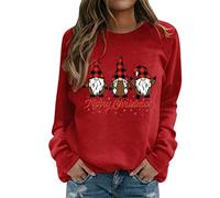 JokeLomple Felpa Donna Natale - Oversize Pullover Maglione Natalizio Famiglia Morbido Elegante Renna Maglie Christmas Sweatshirt Termica Montagna
