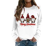 JokeLomple Felpa Donna Natale - Oversize Pullover Natale Maglione Natalizio Famiglia Morbido Elegante Natale Renna Maglie Felpa Christmas Sweatshirt Natalizia Felpa Termica Montagna