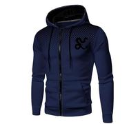 JokeLomple Felpata Cotone Confortevole Uomo - All'Aperto Sportiva Giacca Fasion Casual Sweatshirt Felpe Personalizzate Felpa con Mezza Zip Hoodies Sweatshirt con Tasche Regali per Uomo