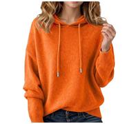 JokeLomple Maglione con Cappuccio in Pile, Morbido e Accogliente, a Maniche Lunghe, Casual, per Il Comfort e Il Relax di Tutti i Giorni, con Cappuccio Regolabile con Coulisse.