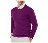 JokeLomple Maglione Girocollo da Uomo - Caldo Vestibilità Comoda Casual Maglia a Maniche Lunghe Slim Leggero Pullover Pullover Classico Elegante Classics Maglioncino Moda