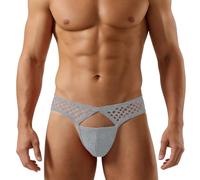 JokeLomple Perizoma Esotico in Rete Trasparente con Design 3D, Slip triangolari Classici Traspiranti (Grey, One Size) #