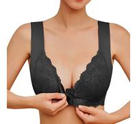 JokeLomple Reggiseno Donna Sexy in Pizzo - Senza Ferretto Sexy Lace Bralette Tinta Unita Taglie Forti Raffinatissimo Pizzo con Taglio Basso per Le Donne