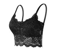 JokeLomple Reggiseno Donna Triangolo Pizzo - Base Top Corsetto Invisibile Reggiseno Donna Comodo Push Up Bralette Senza Ferretto Reggiseno Comodo Cuciture Comodo Reggiseno Reggiseno a Fiori per Donna