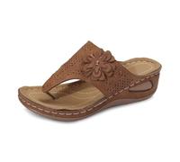 JokeLomple Sandali casual comodi da donna, traspiranti, con punta aperta, infradito e tacco a zeppa, per l'uso quotidiano in primavera, estate e autunno.