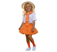 JokeLomple Spettacolo teatrale per ragazze con abito da cheerleader per la cerimonia di della scuola materna (Orange, 5-6 Years) #62