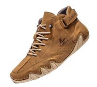 JokeLomple Stivali da Combattimento da Uomo - Sneaker con Fodera Calda Impermeabile Antiscivolo Stivali da Combattimento con Chiusura Lampo Laterale Campeggio e Guida Caldi Comode Antiscivolo