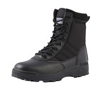 JokeLomple Stivali da Combattimento da Uomo - Stivaletti All'aperto Foderato Pelliccia Caldo Barefoot Scarpe Invernali Uomo con Cerniera Laterale Stivali Caviglia da Acqua Caldi Comode Antiscivolo