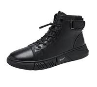 JokeLomple Stivali Moto da Uomo - Stivaletti All'aperto Leggeri e Comodi Casual Stivali da Combattimento con Cerniera Laterale Stivali Caviglia da Acqua per Primavera/Autunno/Inverno